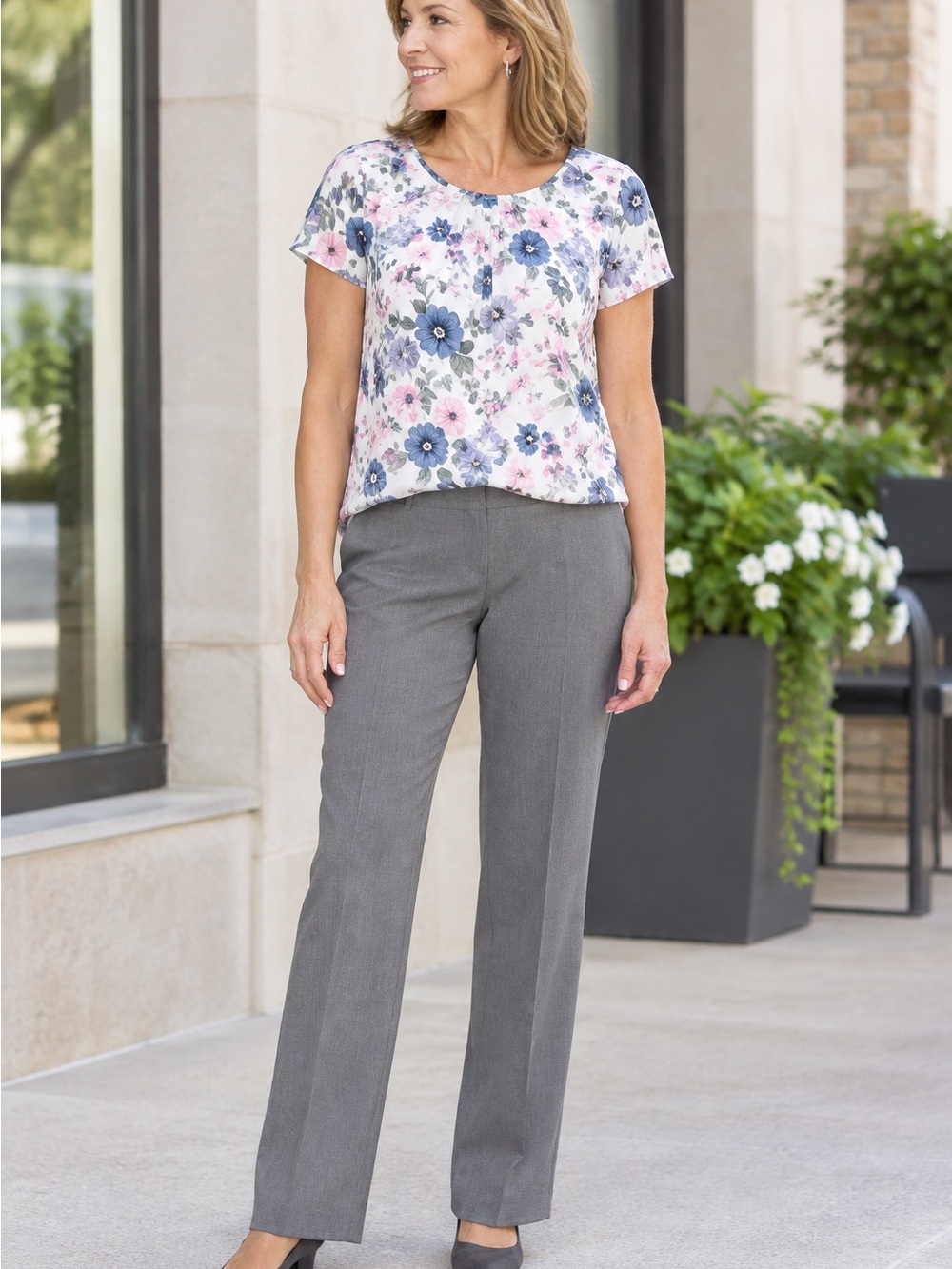 Sag Harbor women’s 16S/16P Dress Pants slacks straight leg zipper button closure